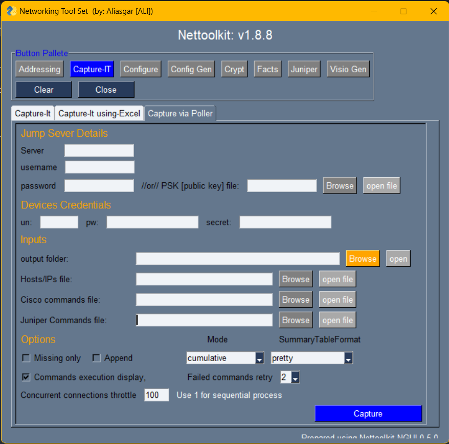 capture via jumpssh host