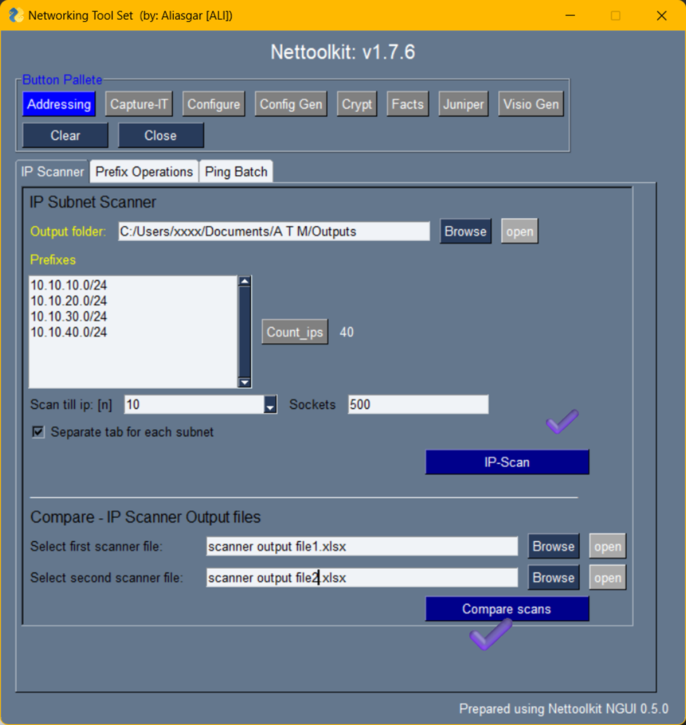 ip subnets scanner