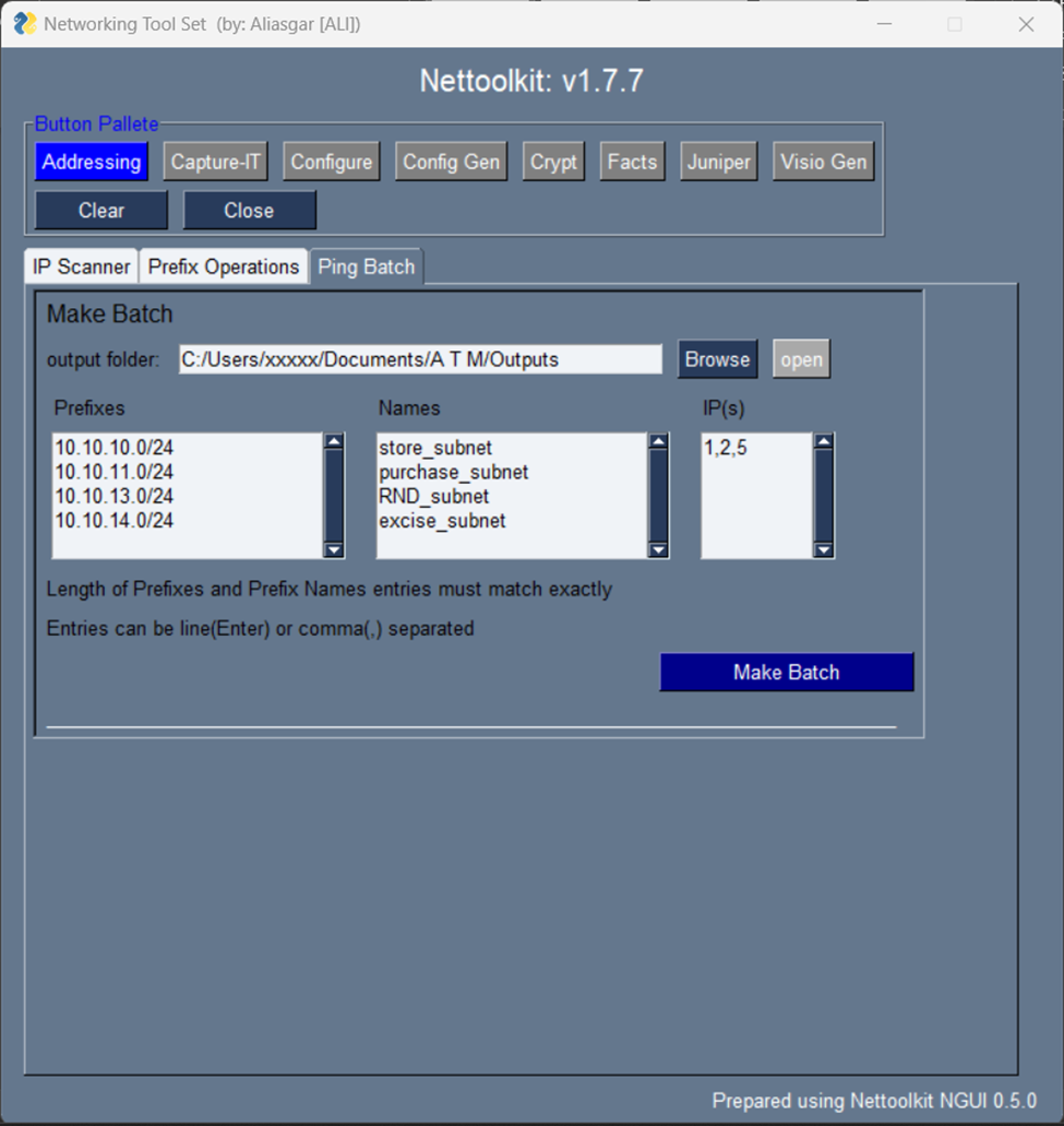 make batch file for ping ips